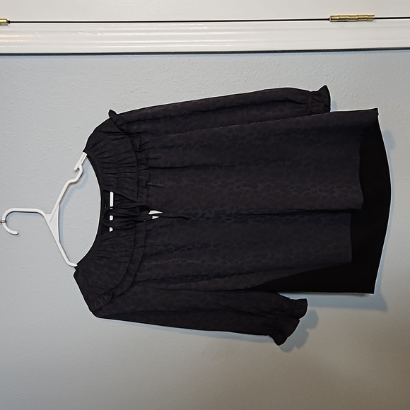 Current Air Tops Green Tie Blouse Poshmark